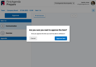 Final approval