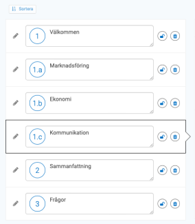 Numrering som inte kan sorteras automatiskt (1.a, 1.b, 1.c)