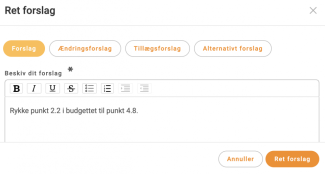 Rediger forslag