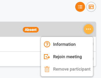 "Rejoin meeting" to remove cancellations