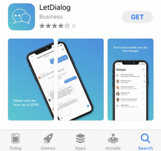 Billede af LetDialog-appen i App Store
