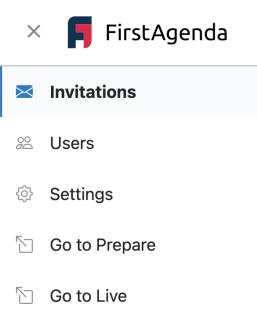 Click on "Invitations" in the left-hand menu 