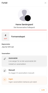 Klikk på knappen "Ingen".