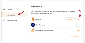 Click on Integrations and the three dots