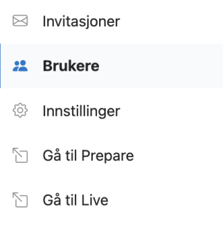 Klik på Brukere i venstremenyen.