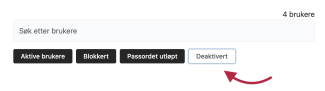 Klikk på fanen 'Deaktivert'. 