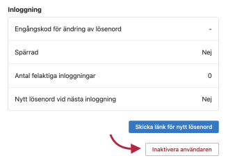 Inaktivera användare