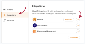 Klicka sedan på "Integrationer". 