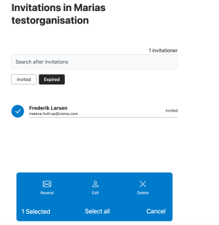 Resend invitation for empty user