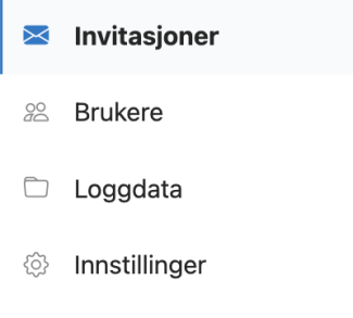 Her klikker du på "Invitasjoner" i venstremenyen.