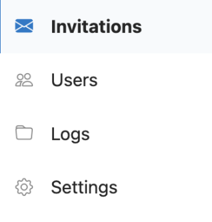 click on "Invitations" in the left menu.