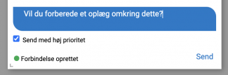 Send med høj prioritet