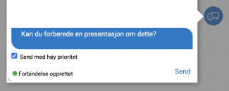 'Send med høy prioritet'.