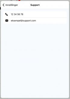 e-postadressen og telefonnummeret til administratoren
