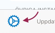 Tryck på den lilla kugghjulsikonen