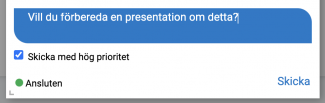 'Skicka med hög prioritet' 