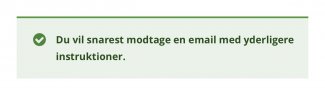 Du får en mail med instruktioner