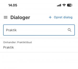 Søgning i LetDialog på app