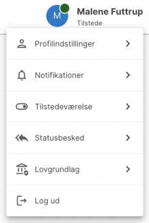 Indstillinger på profil