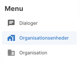 Klik på organisationsenheder