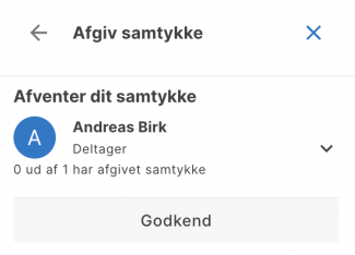 Godkend samtykket