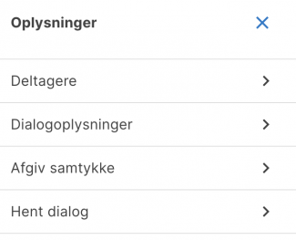 Oplysninger i dialogen