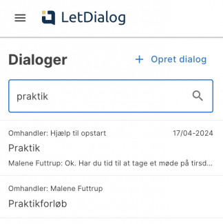 Søgning i LetDialog på web