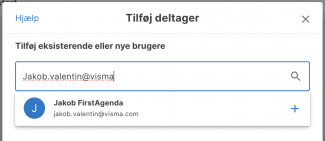 Tilføj eksisterende bruger