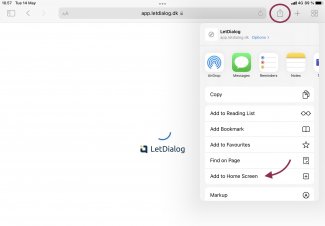 Add LetDialog to homescreen