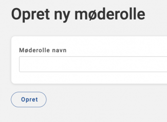 Opret ny møderolle