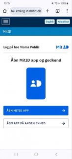 Tryk på “Åbn MitID app”