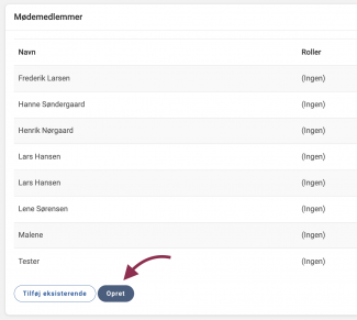 Opret nyd mødemedlem