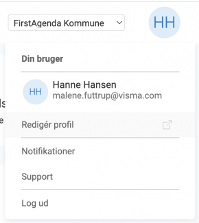 Klik på Rediger profil