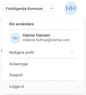 klicka på Redigera profil.