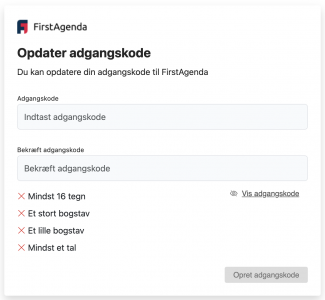 Skriv ny adgangskode