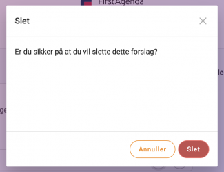 Slet forslag