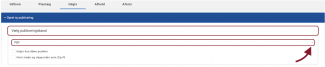 Tryk på dropdown-menuen og få vist dine muligheder for udgivelse