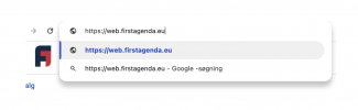 Tryk enter når du har skrevet .eu i enden af url'en