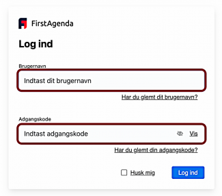 login med dit almindelige login