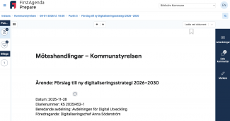 Tryck på ikonen med de 3 strecken längst upp i det vänstra hörnet för att expandera vänstermenyn