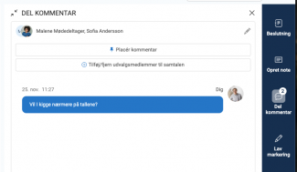 Tilføj eller fjern udvalgsmedlemmer til samtalen